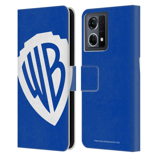 Warner Bros. Shield Logo Oversized Leather Book Wallet Case Cover For OPPO Reno8 4G