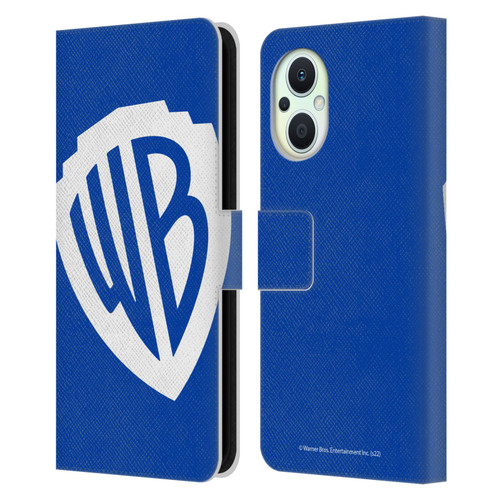 Warner Bros. Shield Logo Oversized Leather Book Wallet Case Cover For OPPO Reno8 Lite