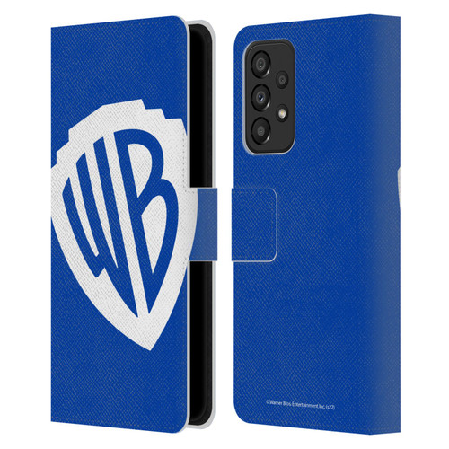 Warner Bros. Shield Logo Oversized Leather Book Wallet Case Cover For Samsung Galaxy A33 5G (2022)