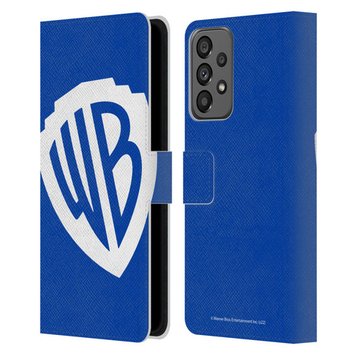 Warner Bros. Shield Logo Oversized Leather Book Wallet Case Cover For Samsung Galaxy A73 5G (2022)