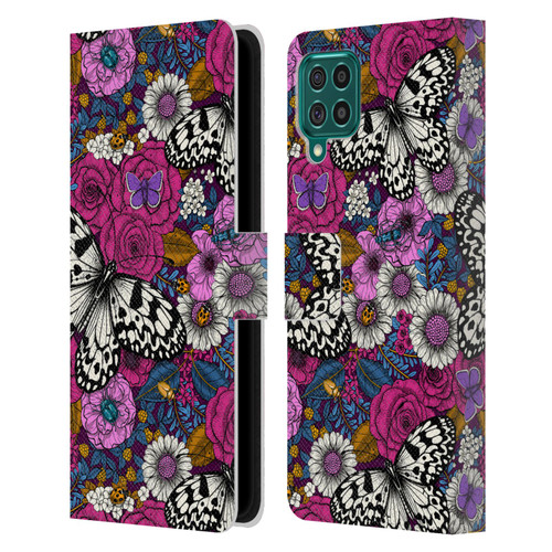 Katerina Kirilova Floral Patterns Colorful Garden Leather Book Wallet Case Cover For Samsung Galaxy F62 (2021)