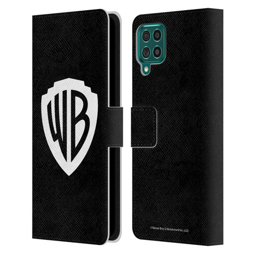Warner Bros. Shield Logo Black Leather Book Wallet Case Cover For Samsung Galaxy F62 (2021)