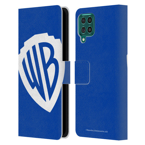 Warner Bros. Shield Logo Oversized Leather Book Wallet Case Cover For Samsung Galaxy F62 (2021)