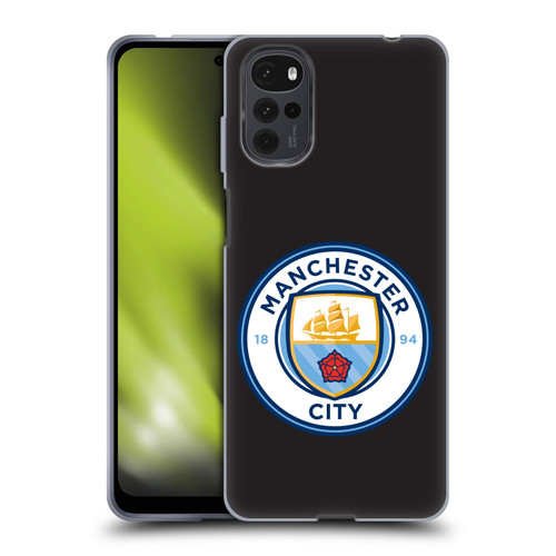 Manchester City Man City FC Badge Black Full Colour Soft Gel Case for Motorola Moto G22