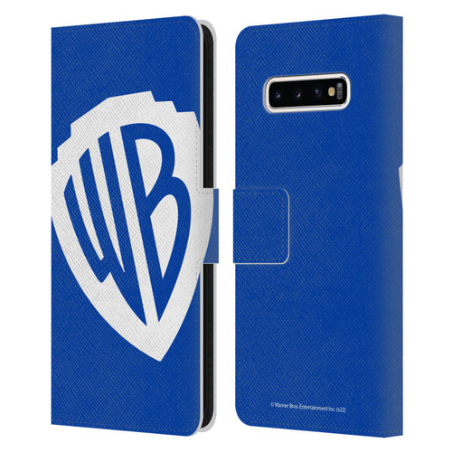 Warner Bros. Shield Logo Oversized Leather Book Wallet Case Cover For Samsung Galaxy S10+ / S10 Plus