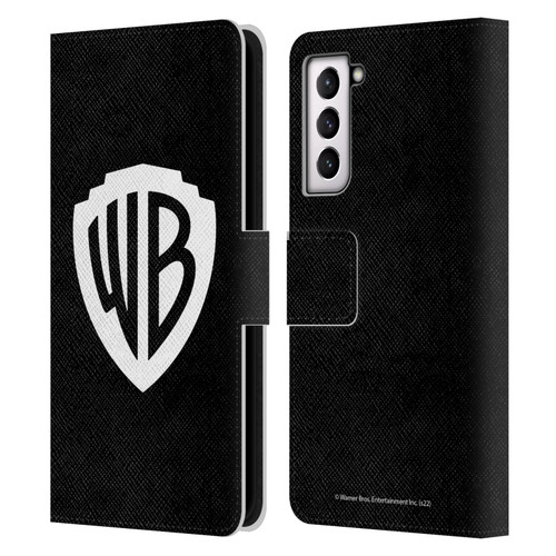 Warner Bros. Shield Logo Black Leather Book Wallet Case Cover For Samsung Galaxy S21 5G