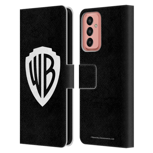 Warner Bros. Shield Logo Black Leather Book Wallet Case Cover For Samsung Galaxy M13 (2022)