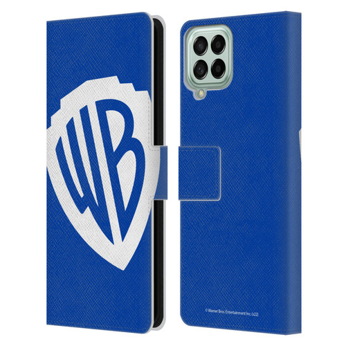 Warner Bros. Shield Logo Oversized Leather Book Wallet Case Cover For Samsung Galaxy M53 (2022)