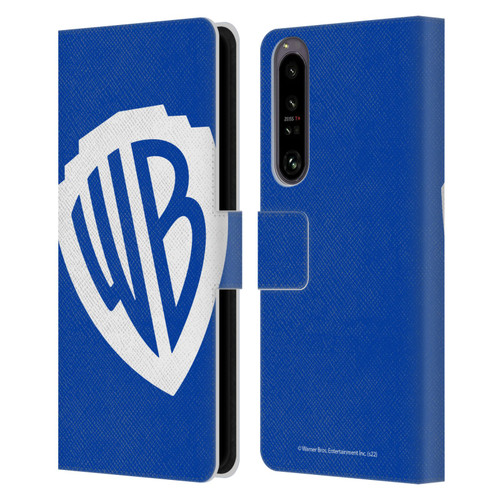 Warner Bros. Shield Logo Oversized Leather Book Wallet Case Cover For Sony Xperia 1 IV