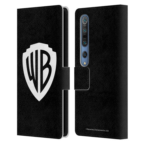 Warner Bros. Shield Logo Black Leather Book Wallet Case Cover For Xiaomi Mi 10 5G / Mi 10 Pro 5G