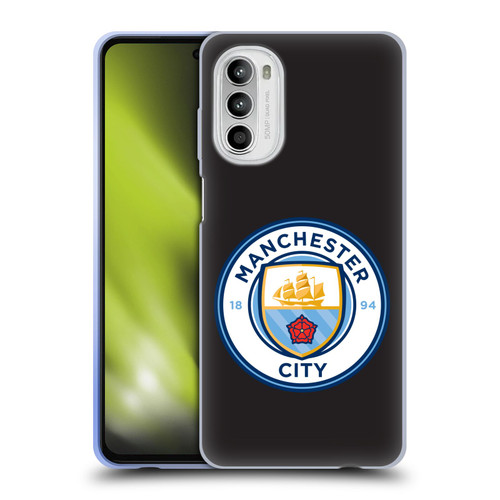 Manchester City Man City FC Badge Black Full Colour Soft Gel Case for Motorola Moto G52