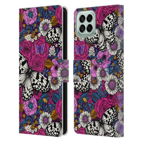 Katerina Kirilova Floral Patterns Colorful Garden Leather Book Wallet Case Cover For Samsung Galaxy M33 (2022)