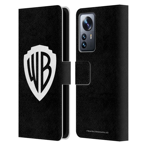 Warner Bros. Shield Logo Black Leather Book Wallet Case Cover For Xiaomi 12 Pro