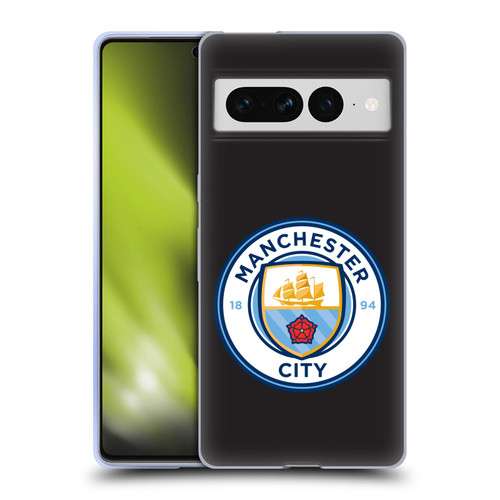 Manchester City Man City FC Badge Black Full Colour Soft Gel Case for Google Pixel 7 Pro