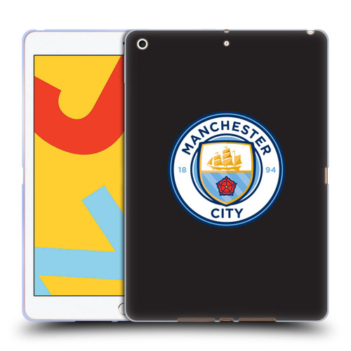 Manchester City Man City FC Badge Black Full Colour Soft Gel Case for Apple iPad 10.2 2019/2020/2021
