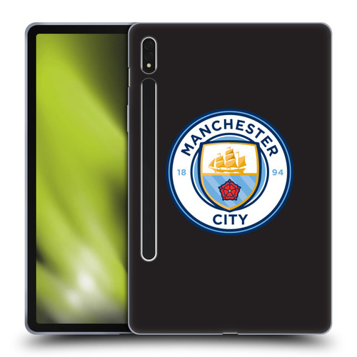 Manchester City Man City FC Badge Black Full Colour Soft Gel Case for Samsung Galaxy Tab S8