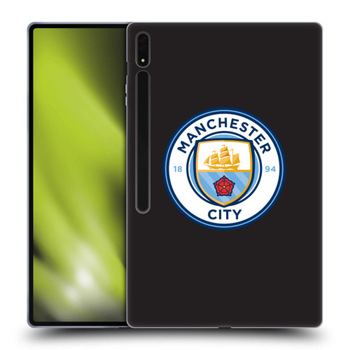 Manchester City Man City FC Badge Black Full Colour Soft Gel Case for Samsung Galaxy Tab S8 Ultra