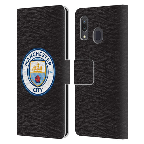Manchester City Man City FC Badge Black Full Colour Leather Book Wallet Case Cover For Samsung Galaxy A33 5G (2022)