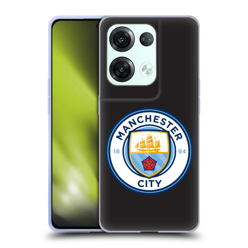 Manchester City Man City FC Badge Black Full Colour Soft Gel Case for OPPO Reno8 Pro