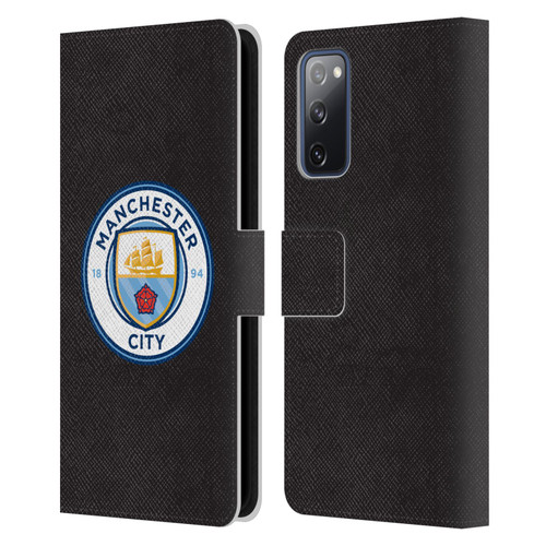 Manchester City Man City FC Badge Black Full Colour Leather Book Wallet Case Cover For Samsung Galaxy S20 FE / 5G