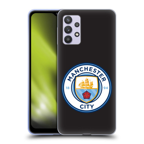 Manchester City Man City FC Badge Black Full Colour Soft Gel Case for Samsung Galaxy A32 5G / M32 5G (2021)