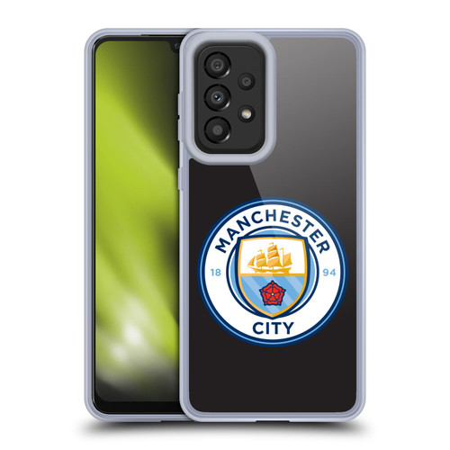 Manchester City Man City FC Badge Black Full Colour Soft Gel Case for Samsung Galaxy A33 5G (2022)