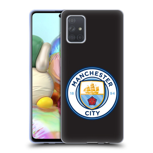 Manchester City Man City FC Badge Black Full Colour Soft Gel Case for Samsung Galaxy A71 (2019)