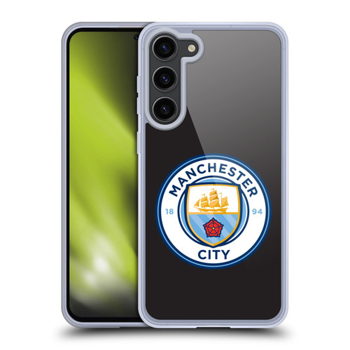 Manchester City Man City FC Badge Black Full Colour Soft Gel Case for Samsung Galaxy S23+ 5G