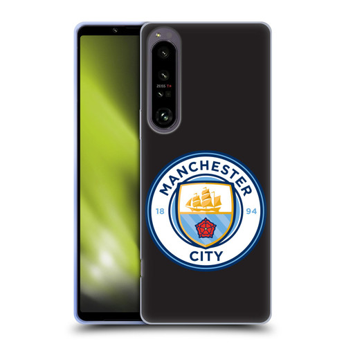 Manchester City Man City FC Badge Black Full Colour Soft Gel Case for Sony Xperia 1 IV
