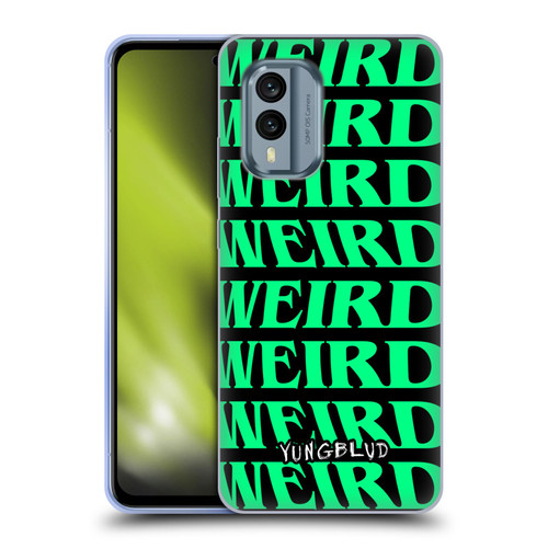 Yungblud Graphics Weird! Text Soft Gel Case for Nokia X30