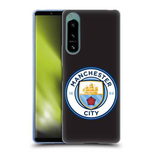 Manchester City Man City FC Badge Black Full Colour Soft Gel Case for Sony Xperia 5 IV