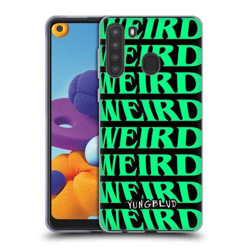 Yungblud Graphics Weird! Text Soft Gel Case for Samsung Galaxy A21 (2020)