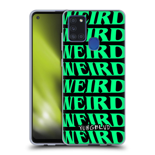 Yungblud Graphics Weird! Text Soft Gel Case for Samsung Galaxy A21s (2020)