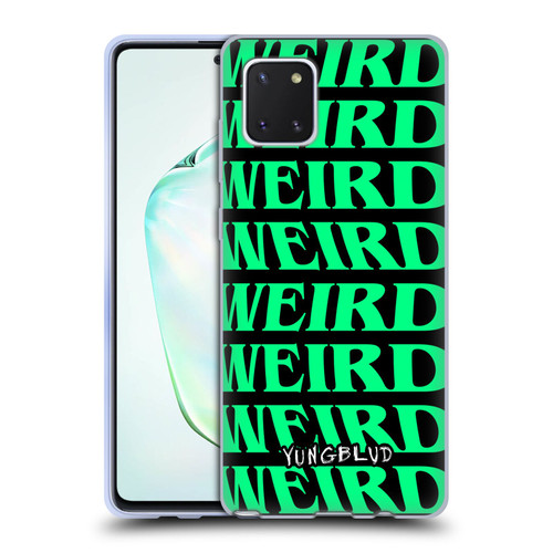 Yungblud Graphics Weird! Text Soft Gel Case for Samsung Galaxy Note10 Lite