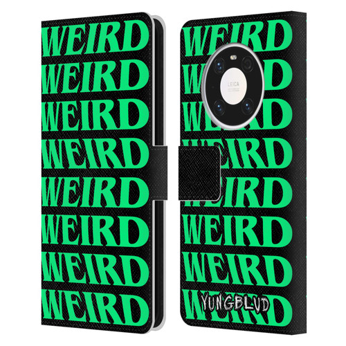 Yungblud Graphics Weird! Text Leather Book Wallet Case Cover For Huawei Mate 40 Pro 5G