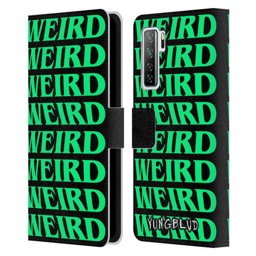 Yungblud Graphics Weird! Text Leather Book Wallet Case Cover For Huawei Nova 7 SE/P40 Lite 5G