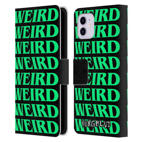 Yungblud Graphics Weird! Text Leather Book Wallet Case Cover For Apple iPhone 11