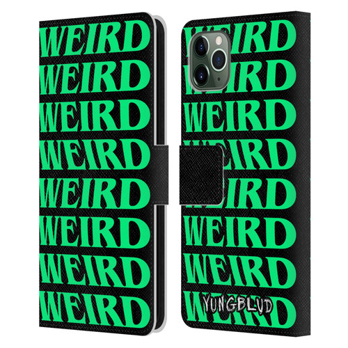 Yungblud Graphics Weird! Text Leather Book Wallet Case Cover For Apple iPhone 11 Pro Max