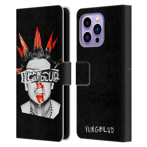 Yungblud Graphics Face Leather Book Wallet Case Cover For Apple iPhone 14 Pro Max