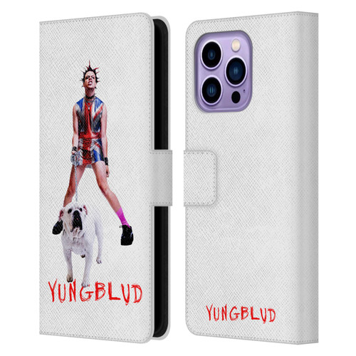 Yungblud Graphics Strawberry Lipstick Leather Book Wallet Case Cover For Apple iPhone 14 Pro Max