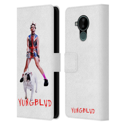 Yungblud Graphics Strawberry Lipstick Leather Book Wallet Case Cover For Nokia C30