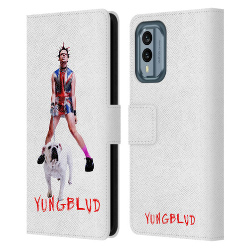 Yungblud Graphics Strawberry Lipstick Leather Book Wallet Case Cover For Nokia X30