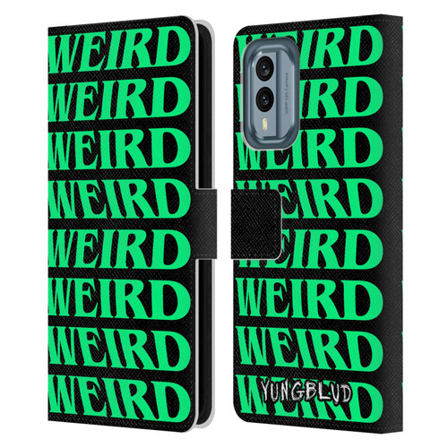 Yungblud Graphics Weird! Text Leather Book Wallet Case Cover For Nokia X30