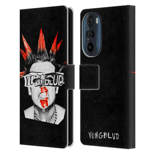 Yungblud Graphics Face Leather Book Wallet Case Cover For Motorola Edge 30