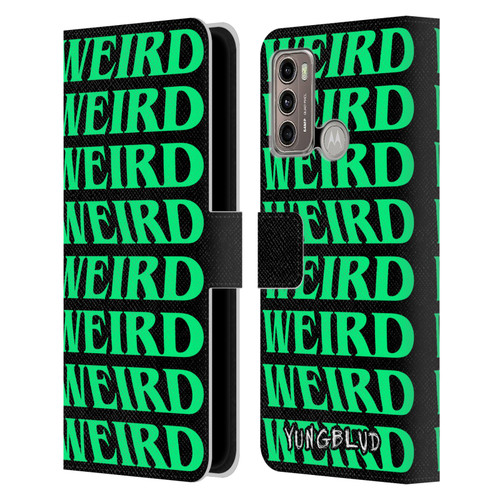 Yungblud Graphics Weird! Text Leather Book Wallet Case Cover For Motorola Moto G60 / Moto G40 Fusion