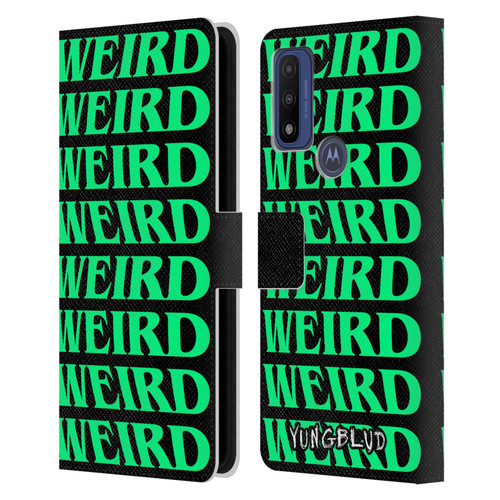 Yungblud Graphics Weird! Text Leather Book Wallet Case Cover For Motorola G Pure