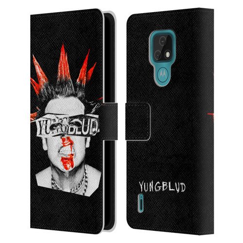 Yungblud Graphics Face Leather Book Wallet Case Cover For Motorola Moto E7