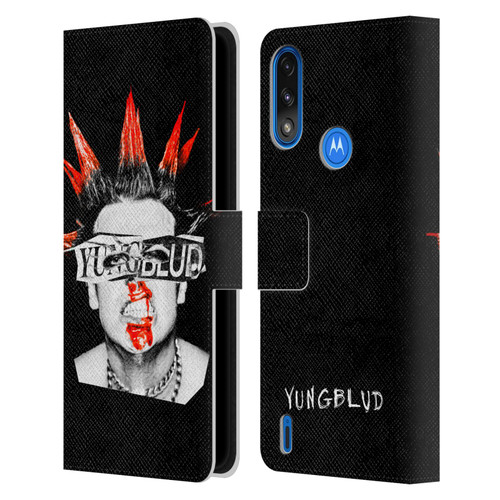 Yungblud Graphics Face Leather Book Wallet Case Cover For Motorola Moto E7 Power / Moto E7i Power