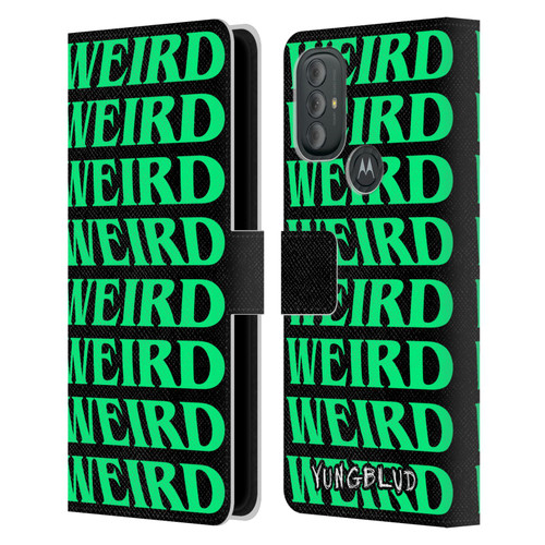 Yungblud Graphics Weird! Text Leather Book Wallet Case Cover For Motorola Moto G10 / Moto G20 / Moto G30