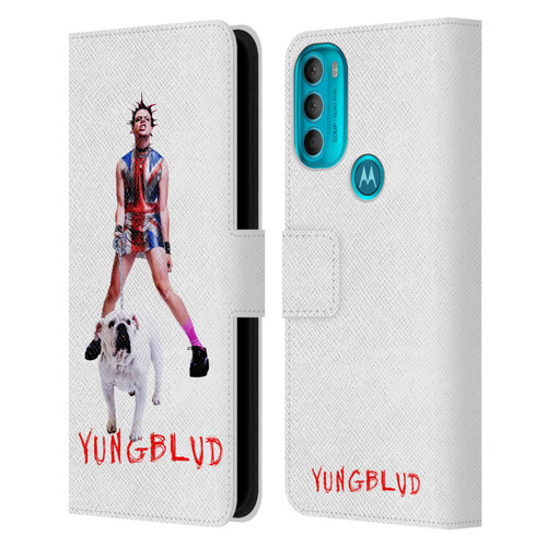 Yungblud Graphics Strawberry Lipstick Leather Book Wallet Case Cover For Motorola Moto G71 5G